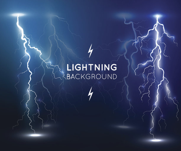 闪电袭击背景图片下载