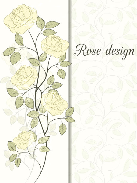 玫瑰设计卡片图片下载