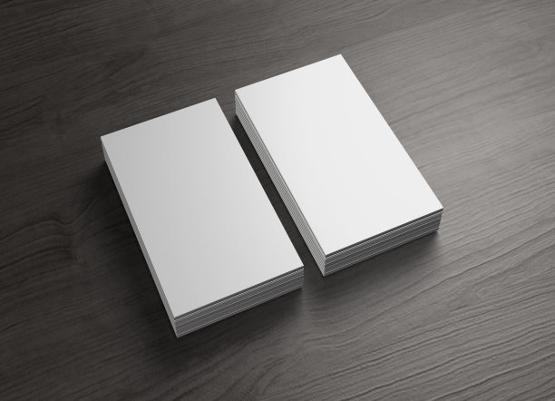 正面和封面2叠垂直名片图片下载