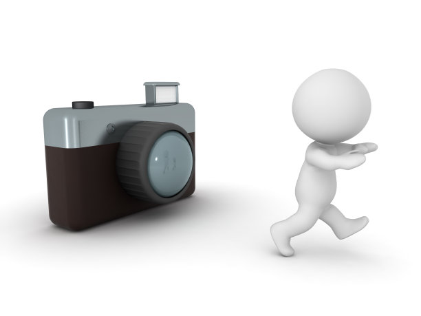 3D人物逃离相机图片下载