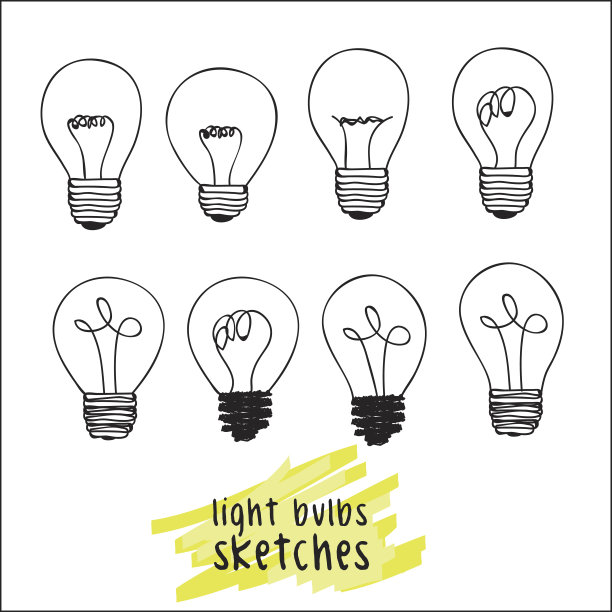 不同风格的灯泡图片下载