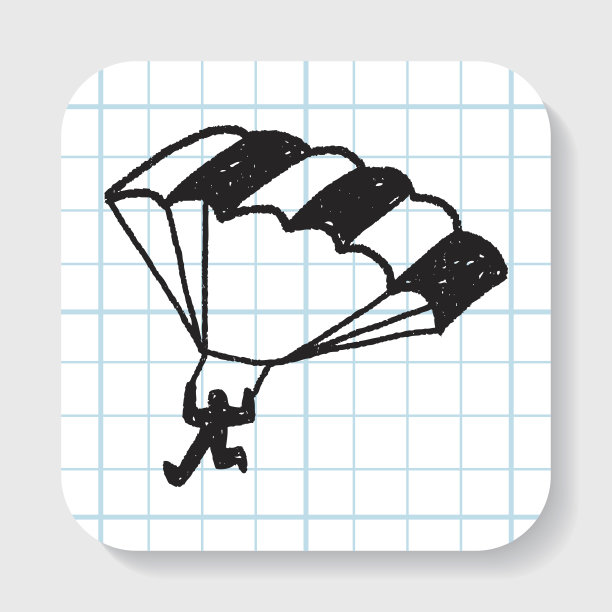 涂鸦的降落伞图片下载