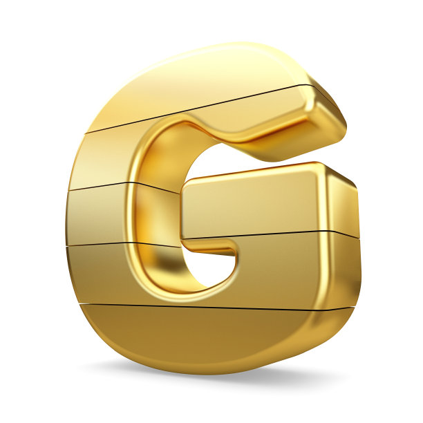 3d金字母G孤立白色背景。图片下载