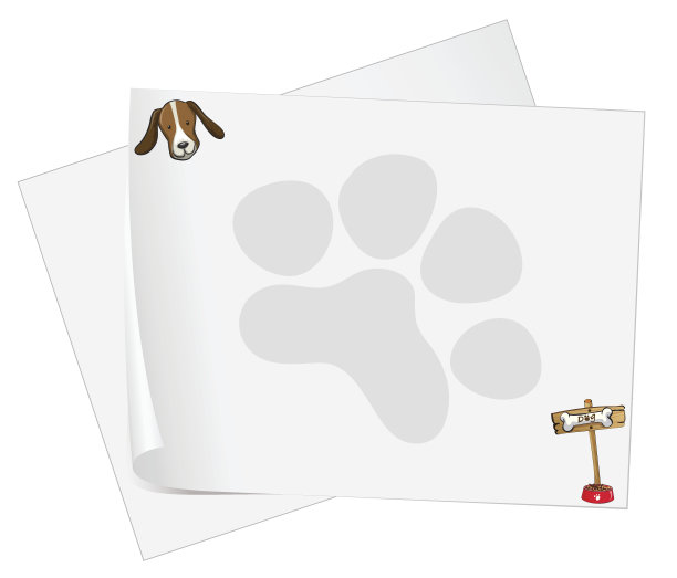 一个狗头的空纸模板图片下载