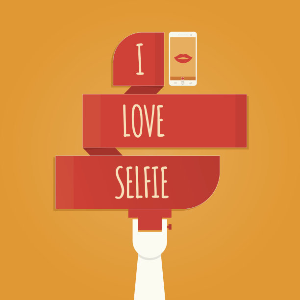 自拍矢量图，在智能手机上拍摄自拍照片图片下载