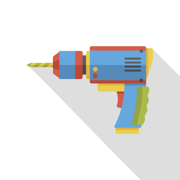 钻具行业扁平图标图片下载