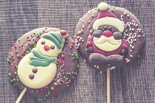 巧克力图案的圣诞背景图片下载