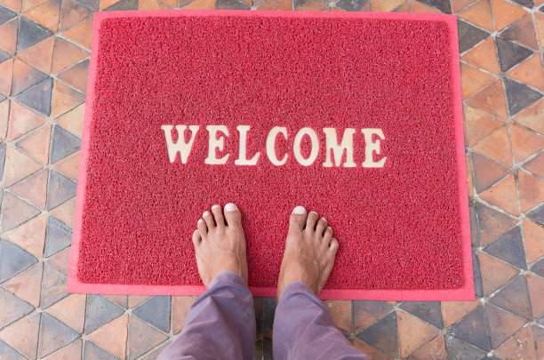 欢迎文字的新门垫图片下载