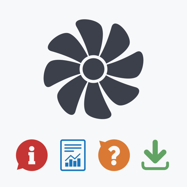 通风标志图标。通风机的象征图片下载