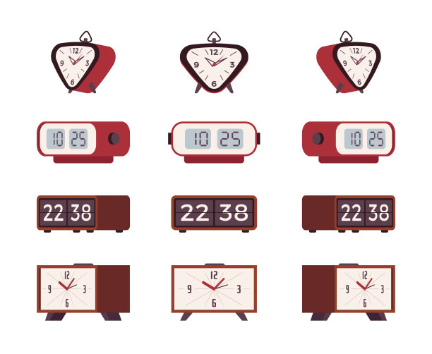 一套复古闹钟图片下载