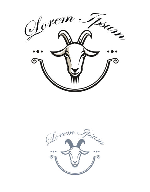 可爱胡须山羊偶像素材图片