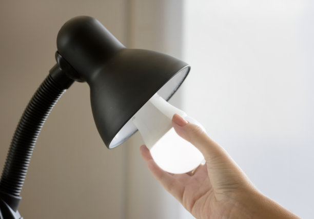 手动更换灯泡的led。家用发光二极管灯泡。图片下载