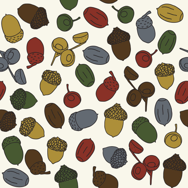 橡子色无缝图案图片下载