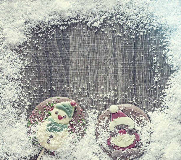 巧克力图案的圣诞背景图片下载