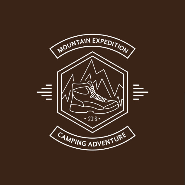 野营标志徽章图片下载