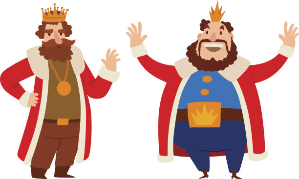 卡通人物王矢量。图片下载