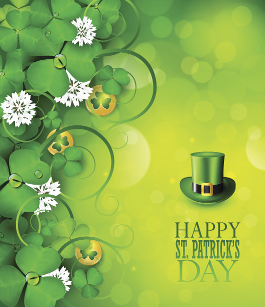 圣帕特里克节海报。素材图片