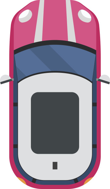 汽车顶视图矢量隔离。图片下载