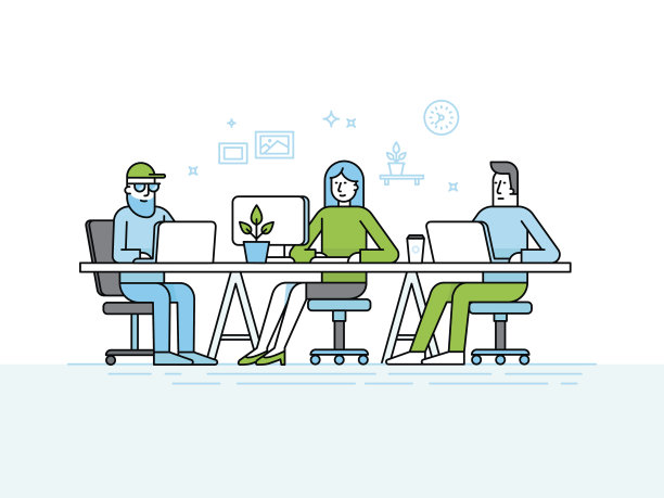 联合办公空间-创意团队的人素材图片