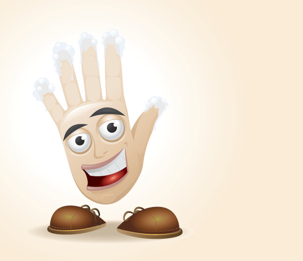 用肥皂泡和干净的手字符清洗图片下载