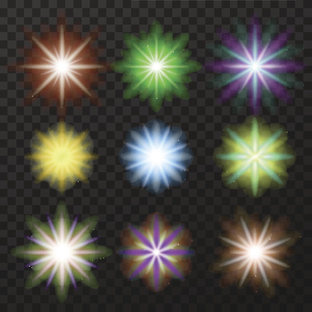 九颗缤纷的星星图片下载