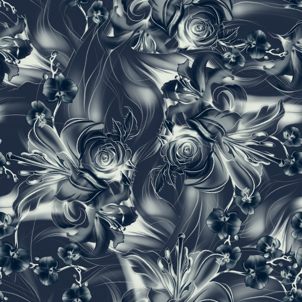 无缝带花图案图片下载