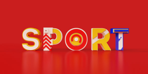 运动文字标志上的红色玻璃背景图片下载