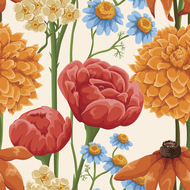 花卉无缝模式图片下载