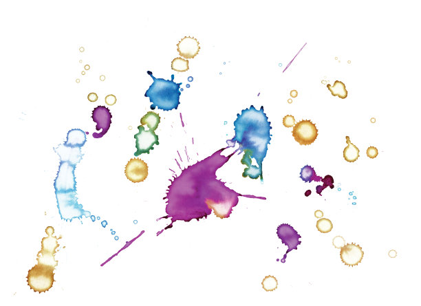 彩色油漆飞溅在白色上图片下载