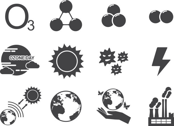 臭氧图标组图片下载