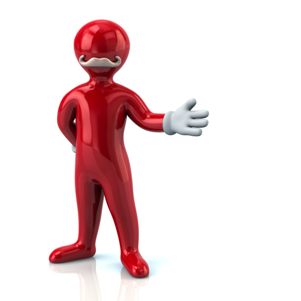 一个留着胡子，伸出胳膊表示欢迎的男人图片下载