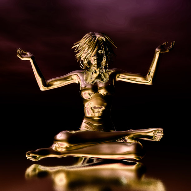 冥想的女图片下载