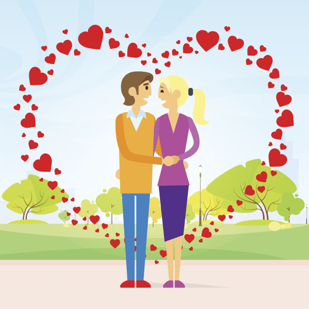 情人节礼物卡情侣心形素材图片