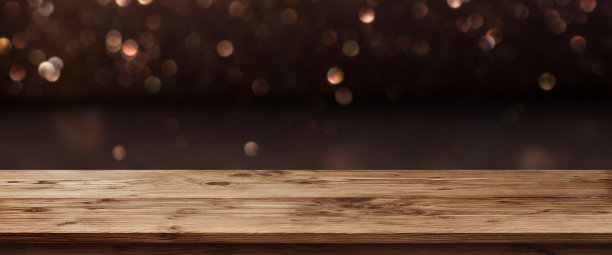 圣诞全景与闪烁的灯光图片下载