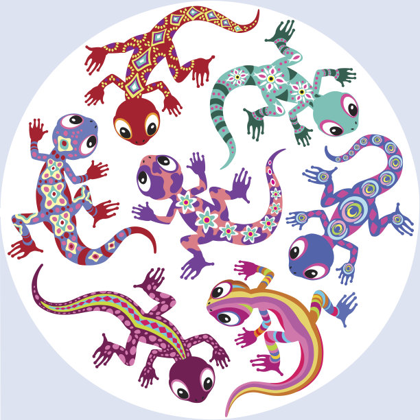 装饰性的蜥蜴图片下载