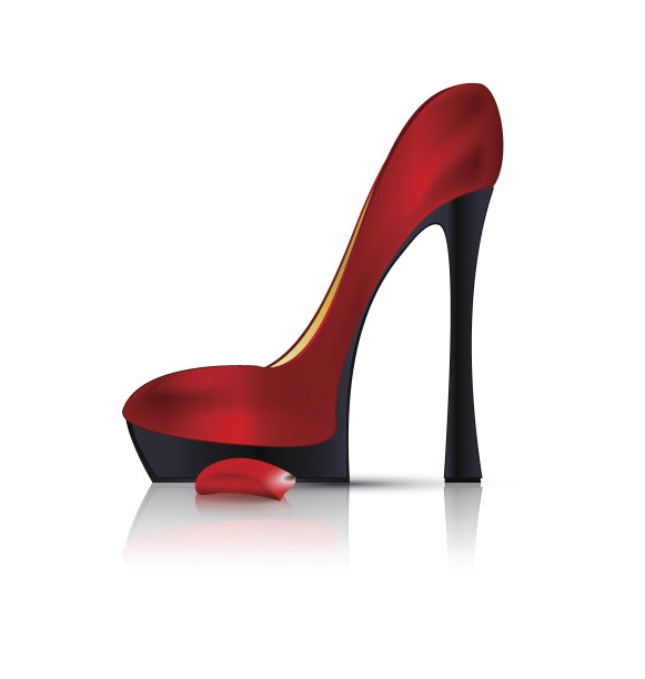 红鞋和花瓣图片下载