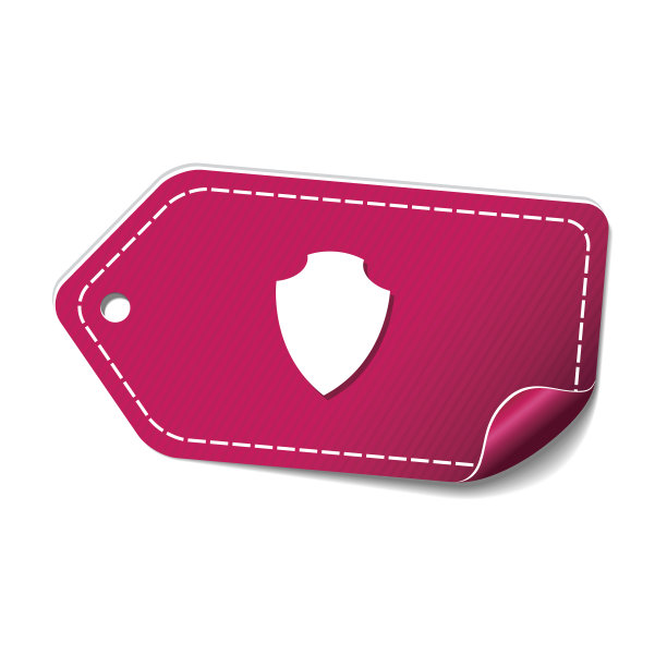 盾牌粉色矢量图标设计图片下载