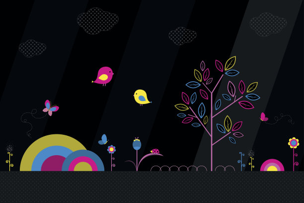 黑色背景上的梦幻公园图片下载