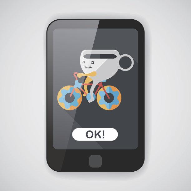 咖啡时间与长影子的图标，eps10图片下载