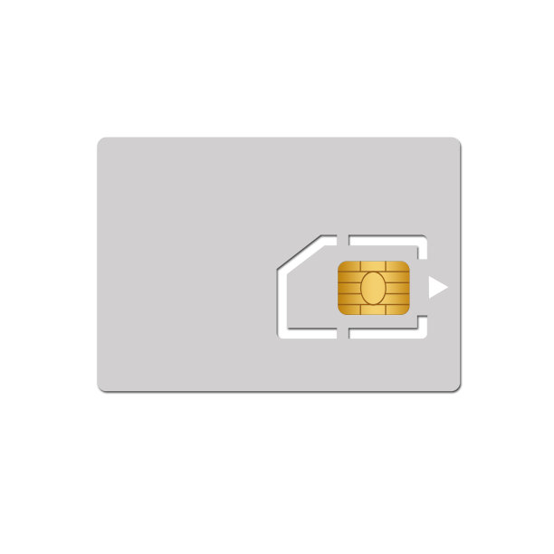 带有白色背景芯片的Sim卡图片下载