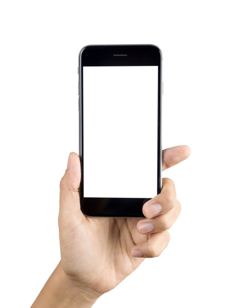 手持智能手机黑屏。图片下载