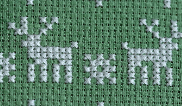 鹿绣十字绣图案图片下载