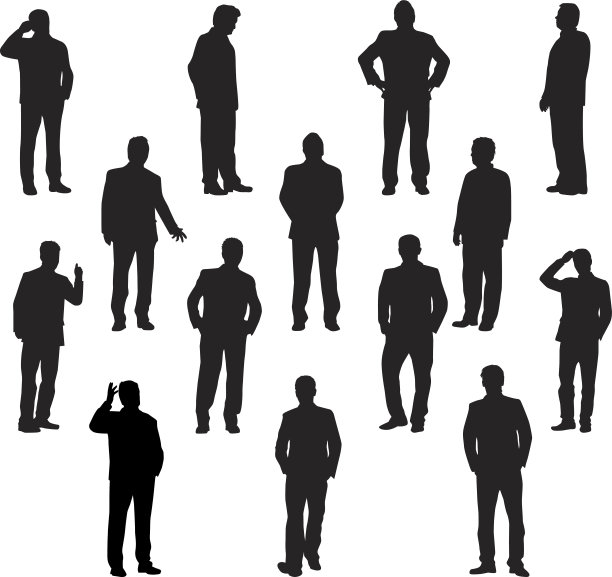 业务人员。轮廓的概念。图片下载