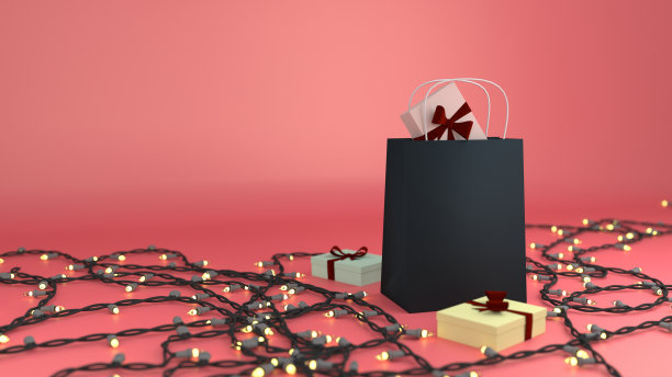 粉色圣诞礼物图片下载