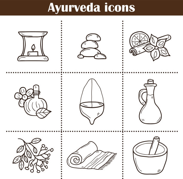 阿育吠陀的图标图片下载