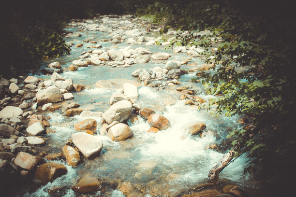 山区河流特写图片下载
