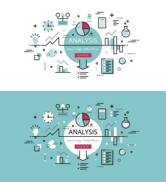 分析。平线彩色英雄形象和英雄横幅的设计理念图片下载