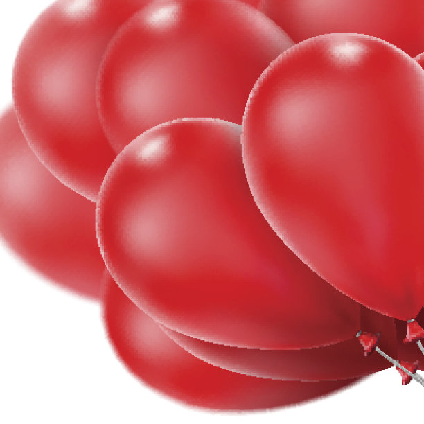 红色光泽的气球。每股收益10图片下载