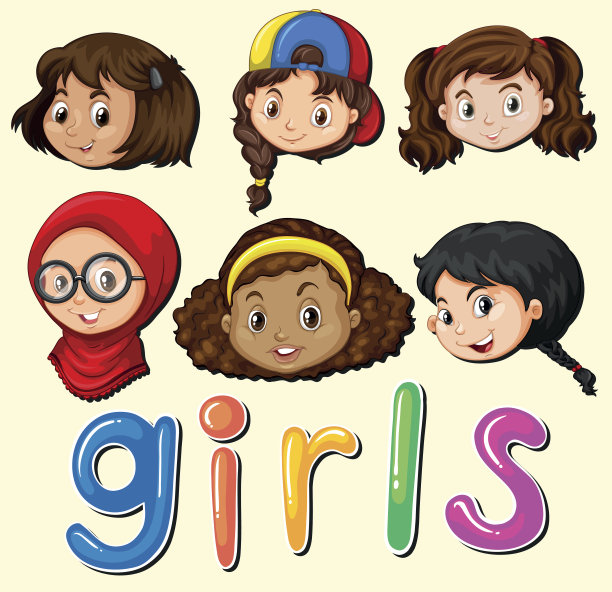 快乐的女孩图片下载