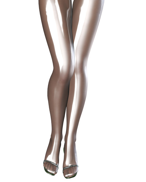 性感苗条的女性腿在乳胶裤袜。图片下载
